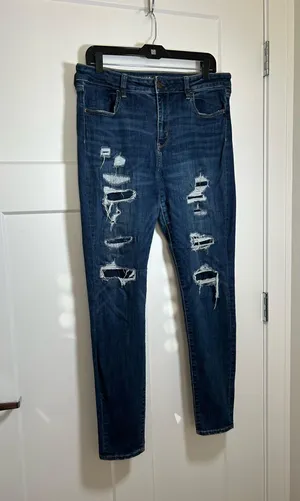 Tall/long jegging skinny jeans - American Eagle plus size 14 thumbnail 1