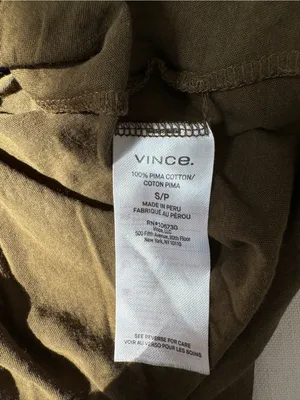 Vince Long Sleeve Crewneck Top - Olive Green thumbnail 5