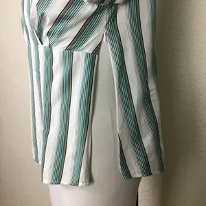 Ann Taylor Blouse Size 6 Women's Vintage Striped Cotton Striped Long Sleeves thumbnail 11