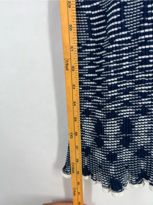 See by Chloé Navy & White Geometric Ribbed Knit Dress XL thumbnail 11