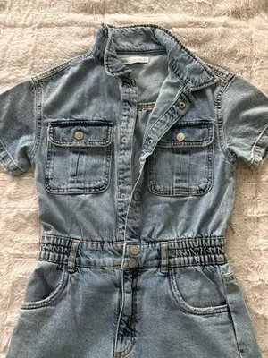 ZARA Jean Romper Blue thumbnail 3