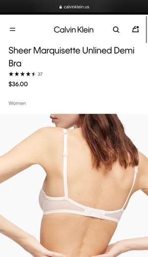 Calvin Klein Sheer Demi Bra NWT thumbnail 9