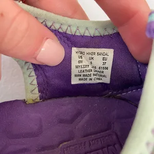 EUC Merrell women's purple hook loop strap hydro hiker hiking sandals shoes 6 thumbnail 6