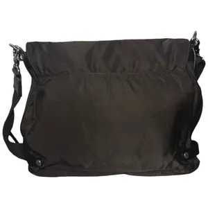 Francesco Biasia Brown Nylon Suede Trim Large Messenger Crossbody Bag thumbnail 4