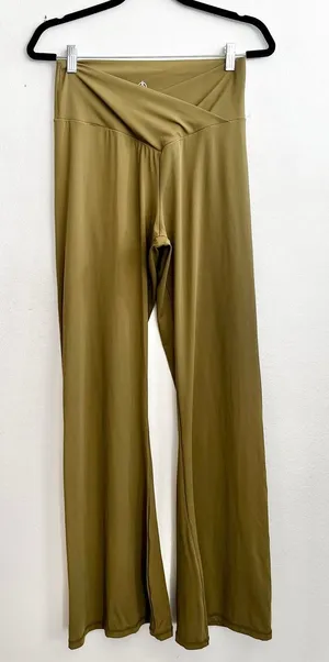 Sunzel Green Crossover Flare Leggings Yoga Activewear‎ Athleisure Pilates XL thumbnail 1