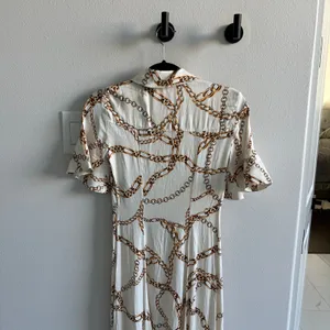 Anthropologie Maeve Short Sleeve Gold Chain Print Dress Size XXS thumbnail 8