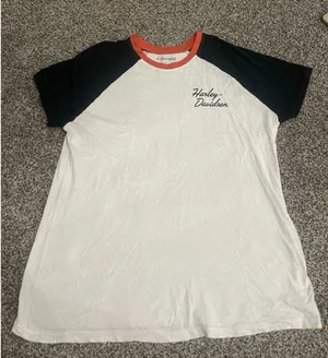 Harley-Davidson Women's Short Sleeve Essential Raglan Ringer Tee XL thumbnail 1