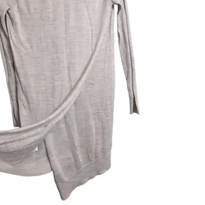 Allsaints Spitalfields Beige Asymmetrical Hem Merino Wool Sweater Dress 4 thumbnail 8