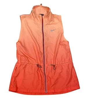Ombré Pink / Salmon Running Zip Up Vest 🔥 thumbnail 1