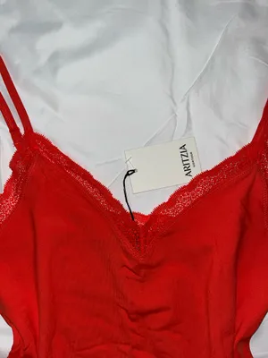 Aritzia lace cami poppy red thumbnail 2