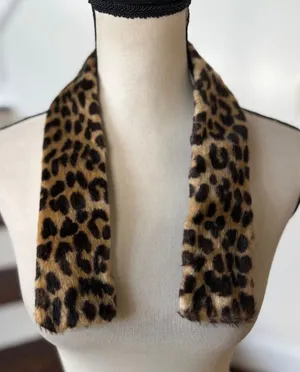 Vintage Faux Leopard Fur Attachable Dress or Coat Collar 50s 60s Pin Up Glamour thumbnail 1