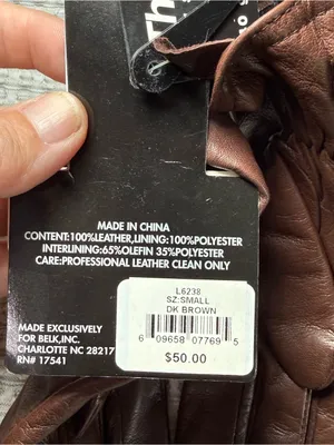 Ladies Genuine Leather Thinsulate 40 Gram Insulated Gloves Brown Size Small New thumbnail 7