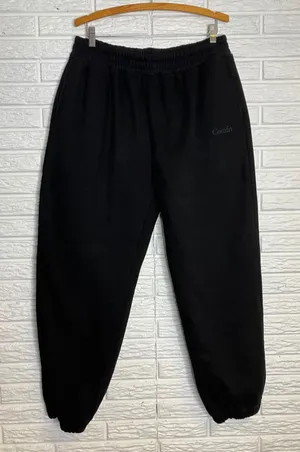 Comfrt black signature‎ sweatpants embroidered logo size XL casual loungewear thumbnail 1