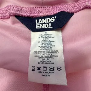 LANDS END Swim Skort Women's 14 Blossom Pink Skirt w/ Attached Shorts Pockets thumbnail 6