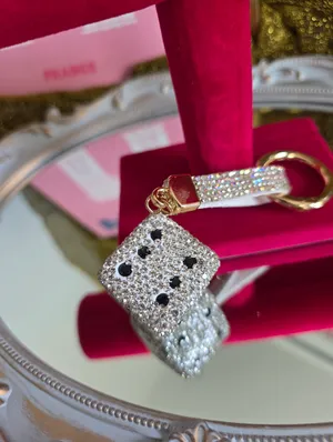 Bling Dice Keychain Bagcharm Silver thumbnail 6