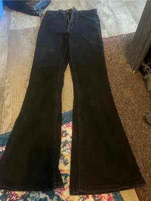 Bershka Black Flared Women's Pants - Classic High-Rise Flare thumbnail 3