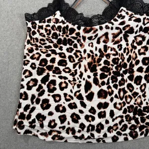 Soma Leopard Print Camisole Lounge Top Women's XL Criss Cross Double Strap thumbnail 3