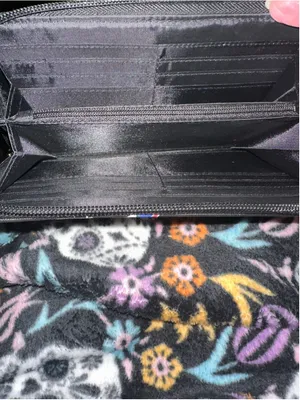 Women's Mickey Mouse Print Wallet One Size Black White thumbnail 2