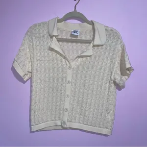 Princess Polly Elizondo Set Womens Size XS Cream Crochet Knit Wide Leg Resort thumbnail 7