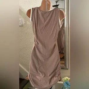 Brown Tank Dress with Front Pockets Size S NWOT thumbnail 3
