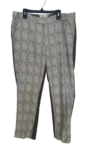 Anthropologie Elevenses Lace Front Trousers 12 Boho Indie Sleaze Office Stretch thumbnail 1