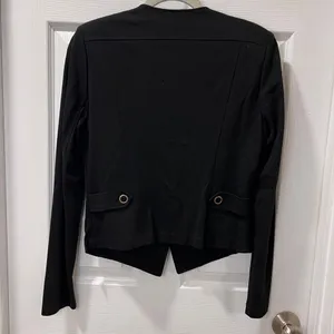 Cabi Black Asymmetrical Moto Jacket S Structured Zip Front‎ Ponte Stretch Career thumbnail 2