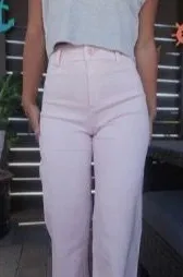 Light Pink Wide Leg Jean thumbnail 1