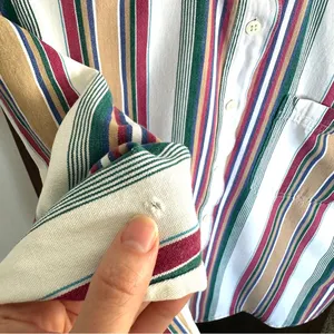 Chic Jeans Vintage 90s WOMENS Size L Western Jewel Tone Stripe Button Up Collar Indie Chic thumbnail 7