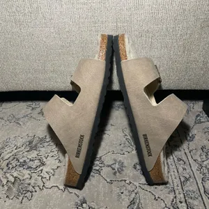 Birkenstock Arizona Shearling Desert Dust Gray Taupe Sandals thumbnail 11