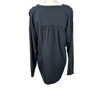 Madewell v-neck blouse size Medium office dressy minimalist goth all seasons thumbnail 5