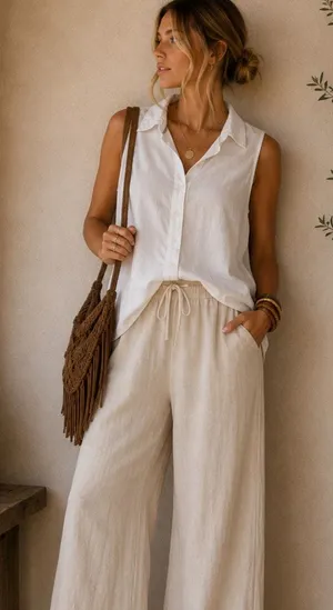 Alice & Olivia White Button Down Sleeveless Blouse Womens XS Preppy Classic Top thumbnail 1