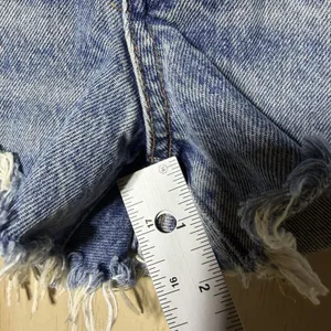 Agolde Parker Denim Shorts Womens 25 Distressed Cutoff‎ Raw Hem High Rise thumbnail 6