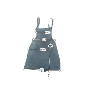 Boho Dusty Blue Gauze Shortalls Romper Acid Wash Cotton Cottagecore Small Zenana thumbnail 5