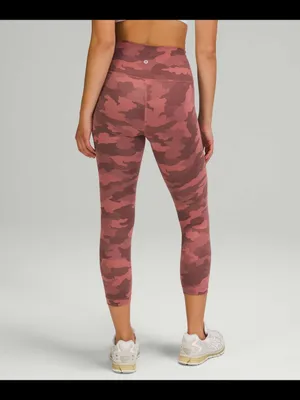 Lululemon Wunder Train High-Rise Crop 23"Heritage 365 Camo Brier Rose Multi thumbnail 4