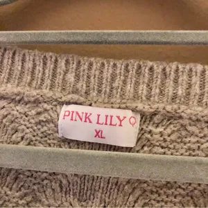 PINK‎ LILY CANDID FEELINGS BOAT NECK TEXTURED SWEATER beige XL thumbnail 4