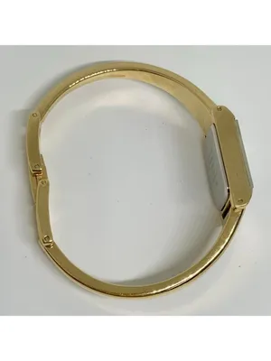 Anne Klein Diamond gold tone women watch 16mm rectangular quartz 6.5” running thumbnail 9