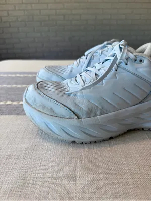 Hoka Bondi SR Light Blue Leather Slip Resistant Shoes Women’s Size 9.5 thumbnail 9