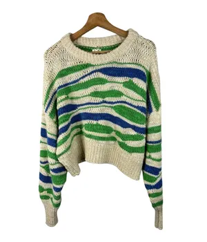 Aerie Womens size Small Intarsia Chunky Knit Wool Blend Oversized Sweater thumbnail 1