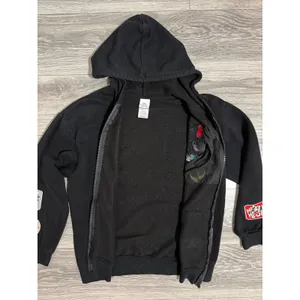Disney Women Hoodie Sweater M Mickey Mouse Minnie Mouse Black Broken Zipper Y2K thumbnail 7