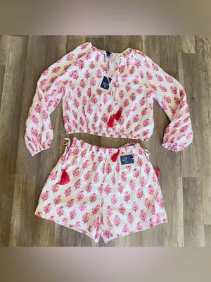 Roller Rabbit x Target Bouquet Side-Tie Beach set Pull-On Shorts & Top thumbnail 5