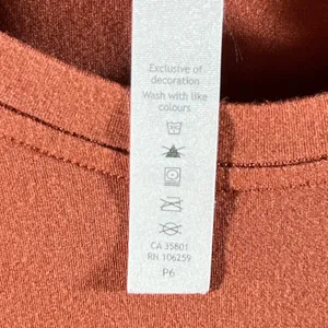 1008 | Lululemon Modal Silk Blend Flowy Scoop Neck Long Sleeve Top Rust Women 10 thumbnail 6