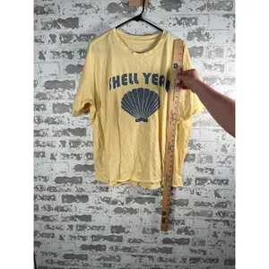 Aerie | women yellow “shell yeah” short sleeve shirt oversized thumbnail 4