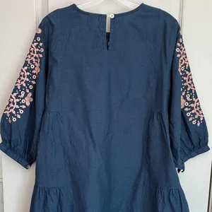 Ethnic by Outfitters Blue Embroidered Cotton Tunic‎ Dress XS WTB381709 Boho Pink thumbnail 9