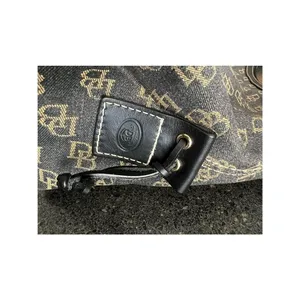 Dooney & Bourke Canvas Leather Hobo Shoulder Bag Vintage Y2K Monogram thumbnail 10