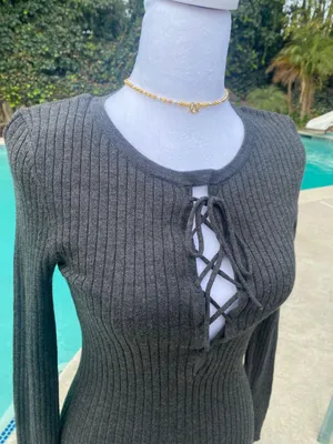 Grey Winter Sweater Dress thumbnail 3