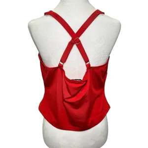 Princess Polly NWT Red Wandella Spaghetti Strap Adjustable Crop Tank Top 12‎ thumbnail 3