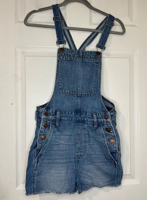 Madewell Adirondack Short Overalls Denim Medium Wash Women’s XS thumbnail 1