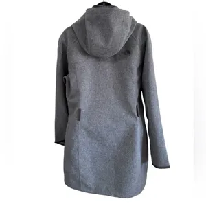 The North Face Women’s Wind Wall Jacket Coat Long Gray Missing Belt Sz L thumbnail 8