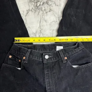 Vintage Levi’s 550 Relaxed fit Tapered Leg Black Denim Jeans Y2K 100% Cotton thumbnail 6