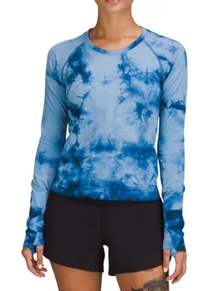 Lululemon Swiftly Tech Long Sleeve Shirt 2.0 Race Length Marble Dye Commander thumbnail 1